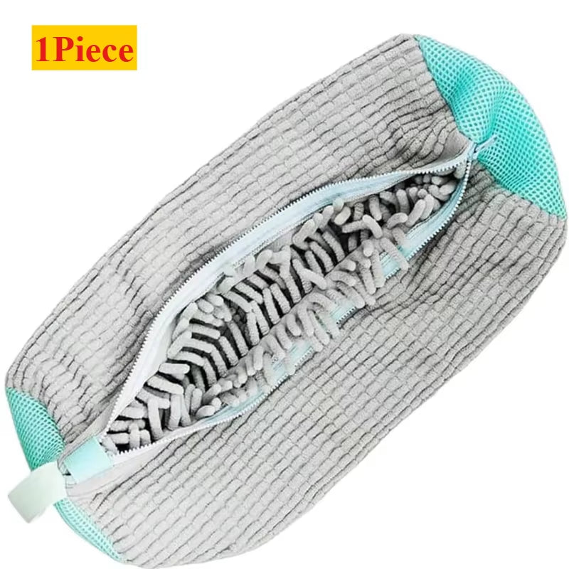 1/2/4PCS Shoe Washing Machine Bag with Liquid Shoe Brush Set Durable Laundry Shoe Bag and Soft Bristle Clean Brush for All Shoes