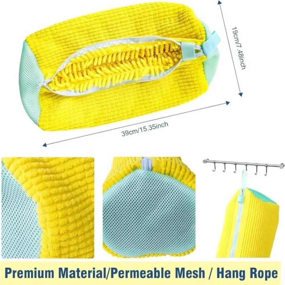 Reusable Shoe Washing Bag - Fits All Shoe Types for Washer & Dryer - Keep Your Footwear Clean!